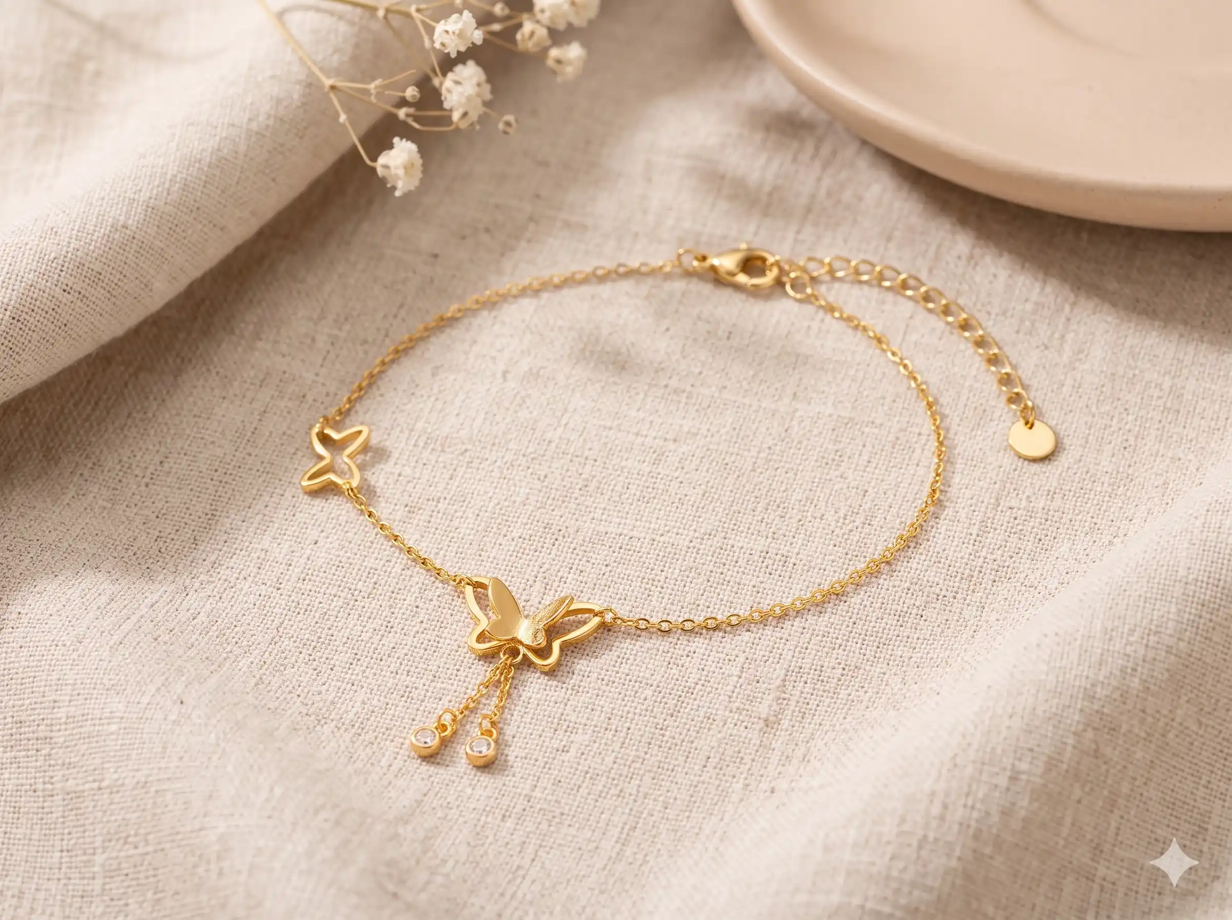 Butterfly Pendant Anklet for Women