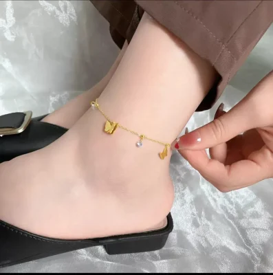 Butterfly Charm Anklet for Women