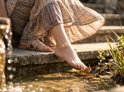 Butterfly Pendant Anklet for Women