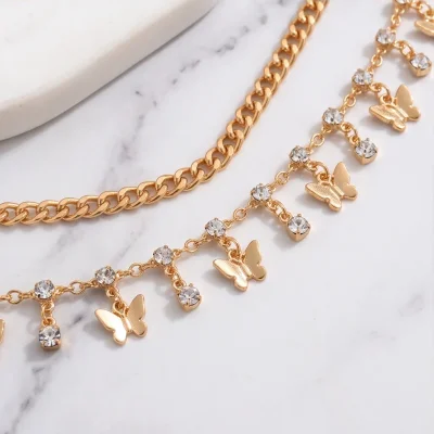 Double Layer Butterfly Waist Chain